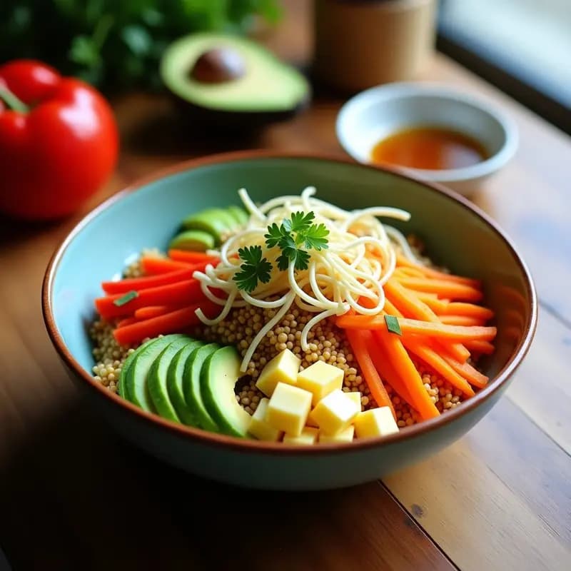 Buddha Bowl de Mijo y Col Fermentada: Receta Japonesa Vegana con Aderezo de Sesamo