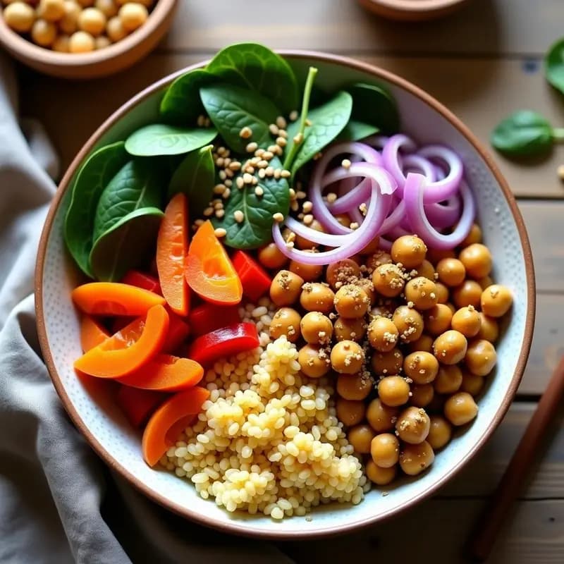 Buddha Bowl de Mijo y Garbanzos Asados: Receta Vegana de Inspiración Africana