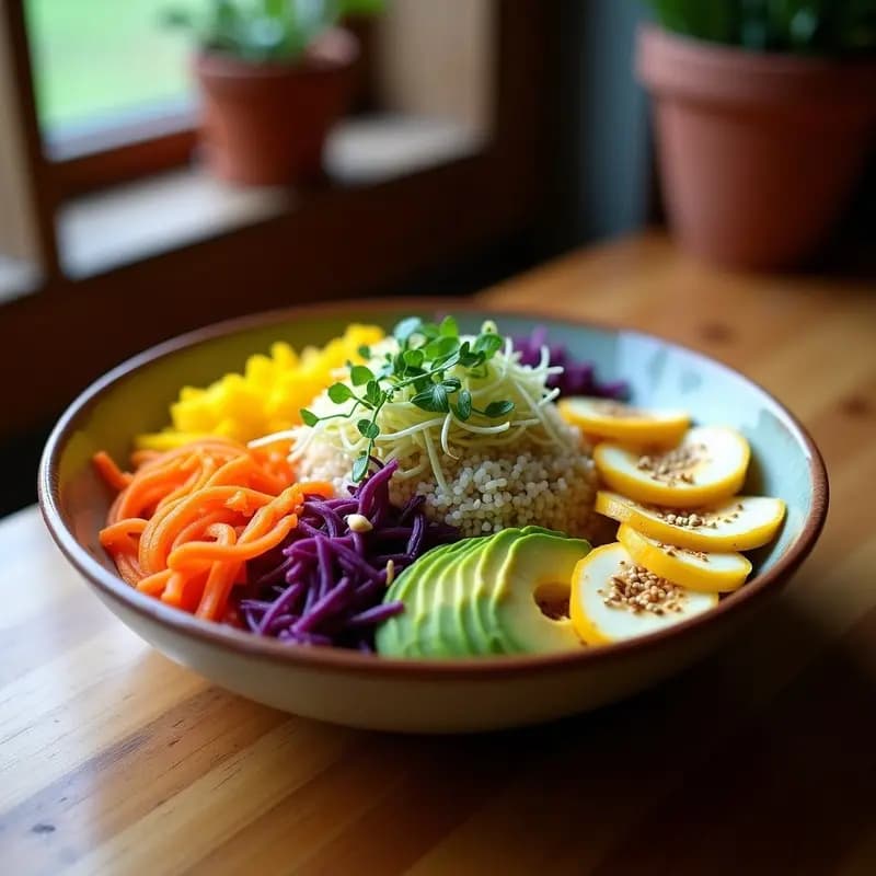 Buddha Bowl de Quinoa y Camu Camu con Aderezo de Cúrcuma: Receta Peruana Antioxidante