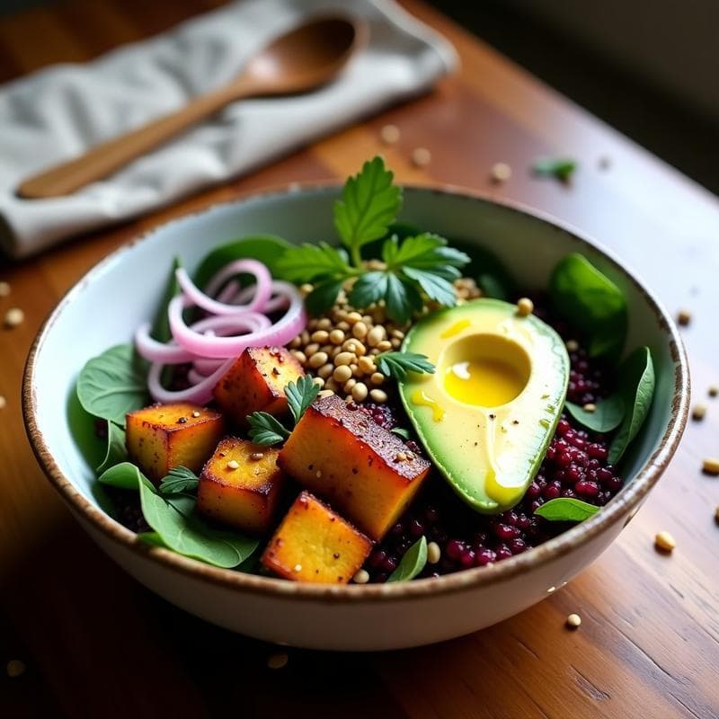 Buddha Bowl de Quinoa Negra y Remolacha Asada: Receta Peruana con Aderezo de Ají Limón
