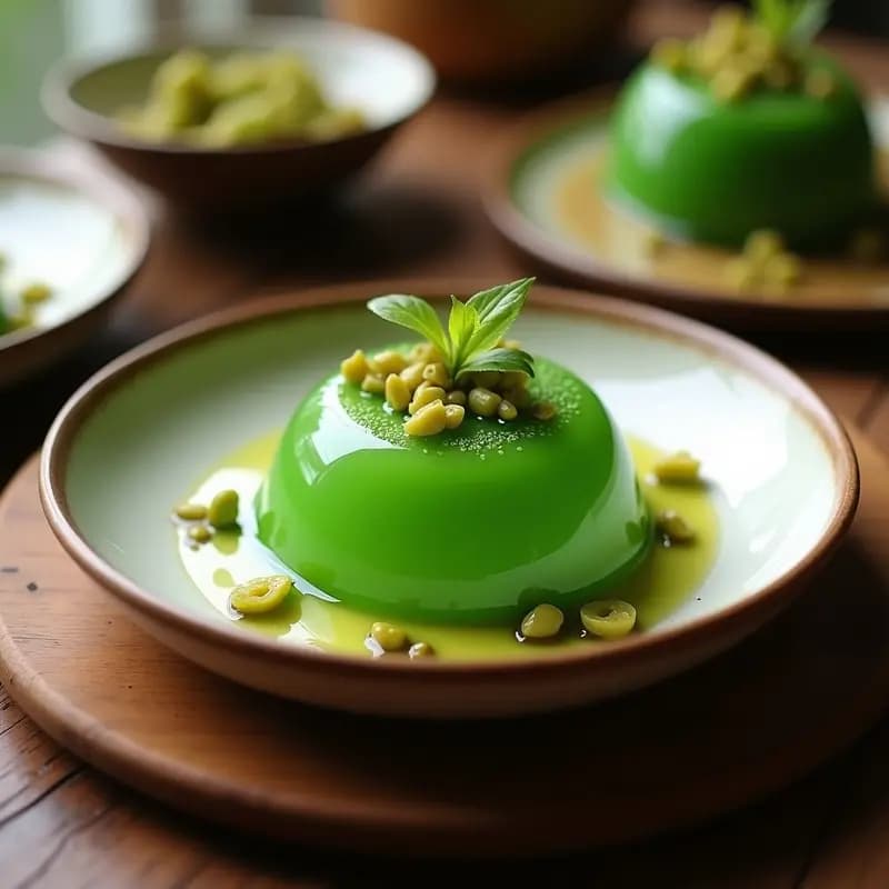 Bukas de Pandan y Coco: Postre Filipino Vegano y Sin Horno con Gelatina