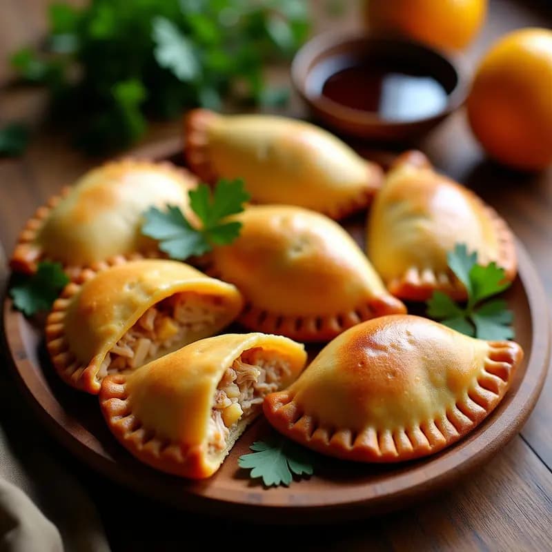 Bukas de Pollo y Piña: Empanadas Filipinas Dulce-Saladas en Airfryer