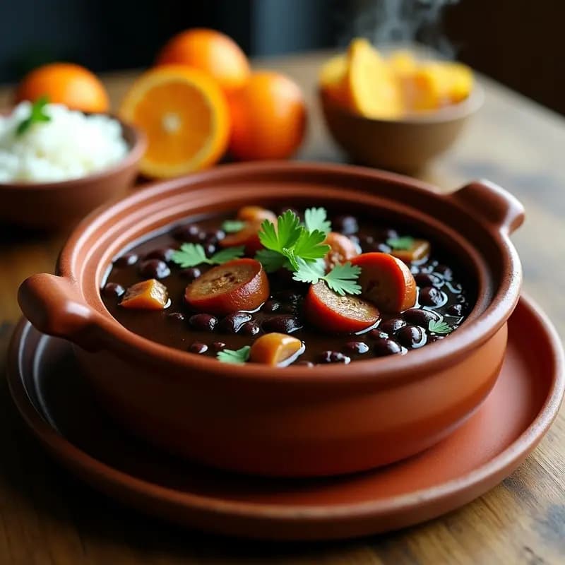 Bulião de Feijão Preto com Linguiça: Estofado Brasileño Tradicional con Frijoles Negros y Salchicha