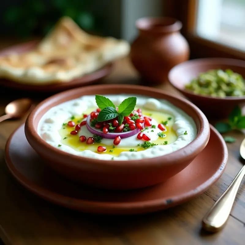 Bulbulzai: Receta Afgana de Yogur con Menta y Ajo en 10 Minutos