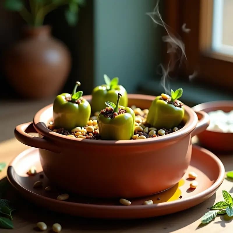 Búlgaros Rellenos con Arroz salvaje y Pasas: Receta Armena en una Olla