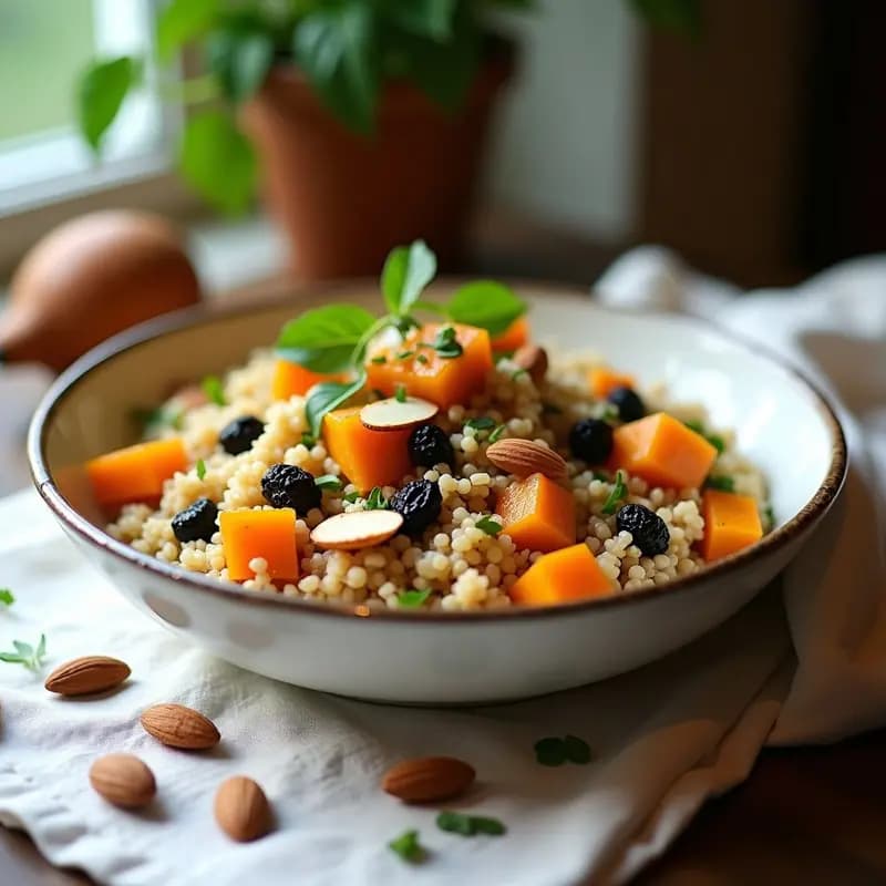 Bulghur Salteado con Calabaza y Pasas: Receta Turca Vegana y Alta en Fibra en Thermomix