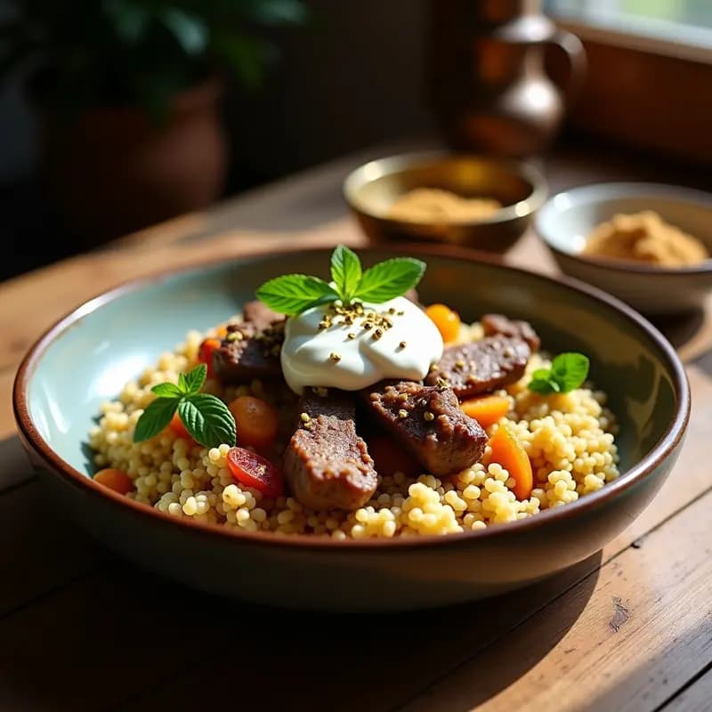 Bulghur con Cordero y Especias Baharat: Receta Armena en Olla Lenta