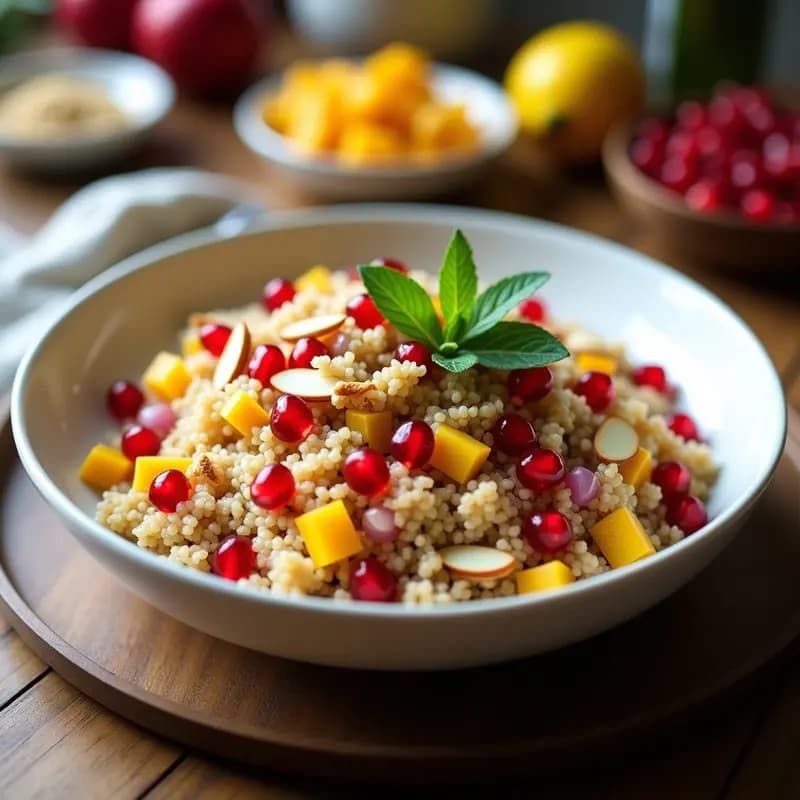 Bulghur con Granadas y Menta Fresca: Ensalada Turca Alto en Fibra