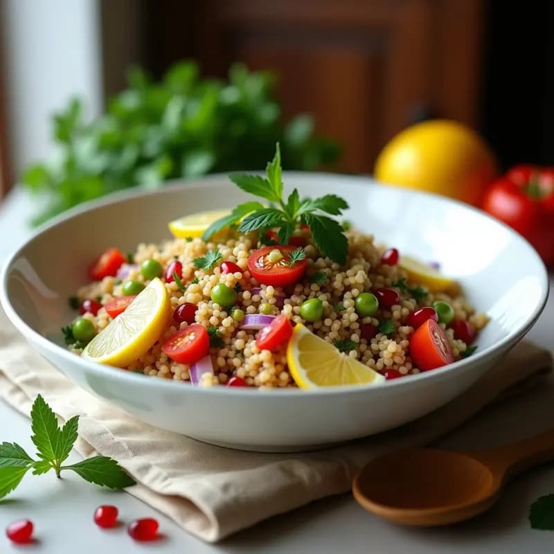 Bulghur con Hierbas Frescas y Limón Confitado: Receta Turca Vegana y Ligera