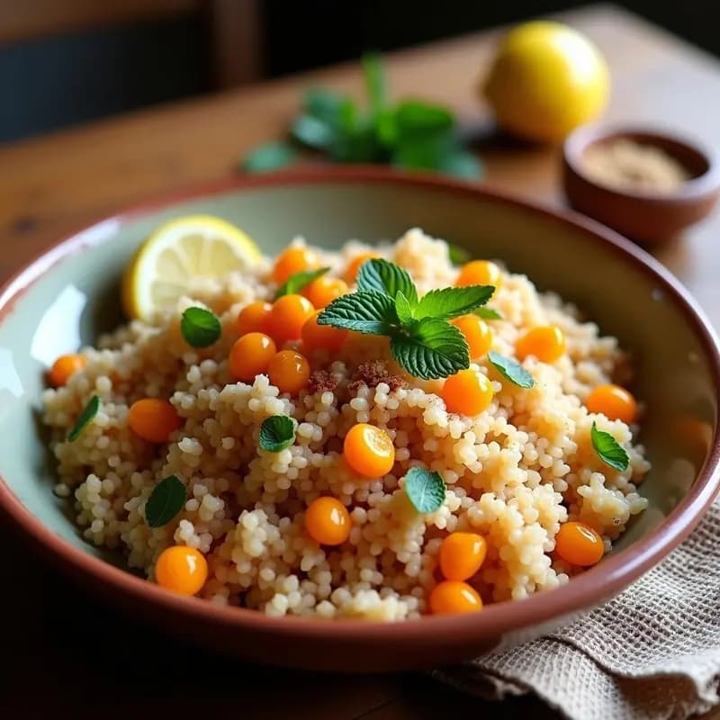 Bulghur Pilaf con Albaricoques y Almendras: Receta Turca Vegana y Sin Gluten