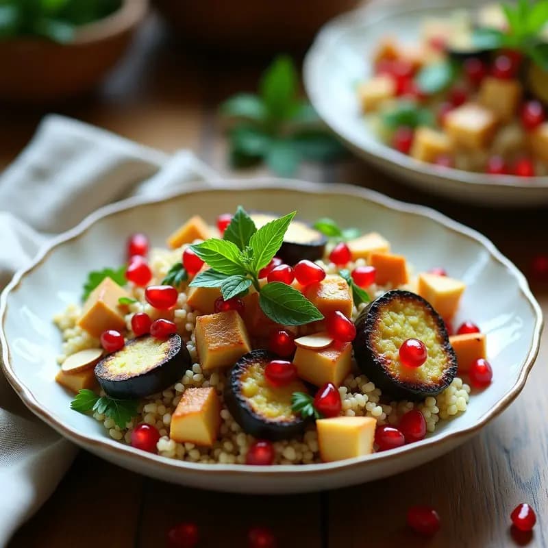 Bulghur con Verduras y Granadas: Ensalada Turca Vegana y Alta en Fibra