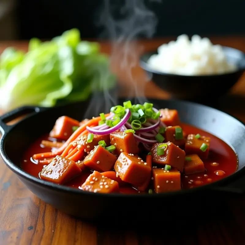 Bulghogi de Cerdo con Salsa de Gochujang: Receta Coreana Picante y Rápida en Sartén