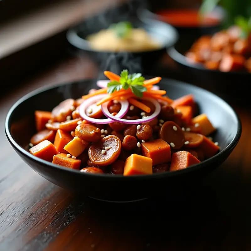 Bulgogi Coreano con Champiñones Shiitake: Receta Picante y Sin Carne en Sartén