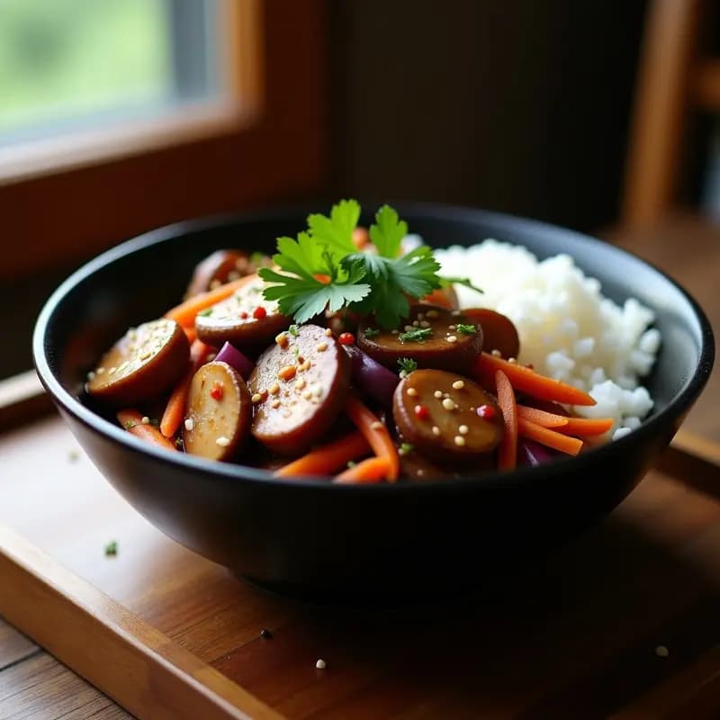 Bulgoogi de Hongos Portobello: Receta Coreana Vegana con Salsa Sweet Chili