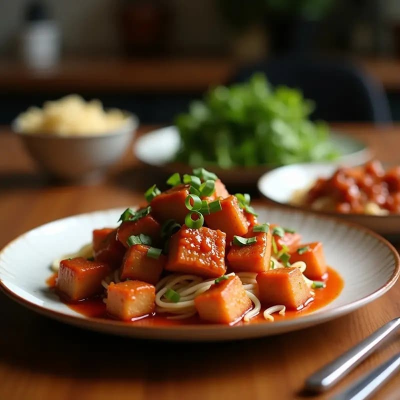 Bulgogi de Jackfruit con Salsa de Gochujang: Receta Coreana Vegana y Picante