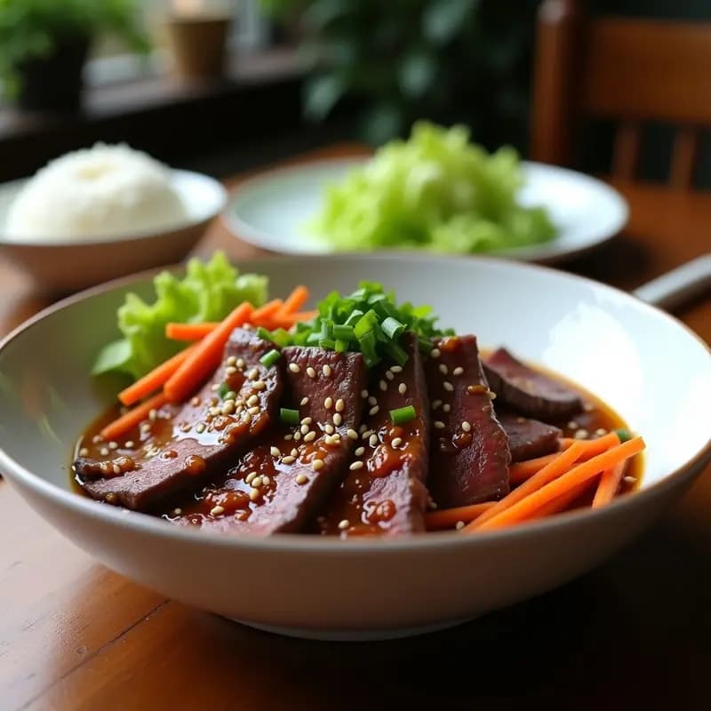 Bulgogi Coreano de Ternera Marinada: Receta Tradicional en Olla Lenta