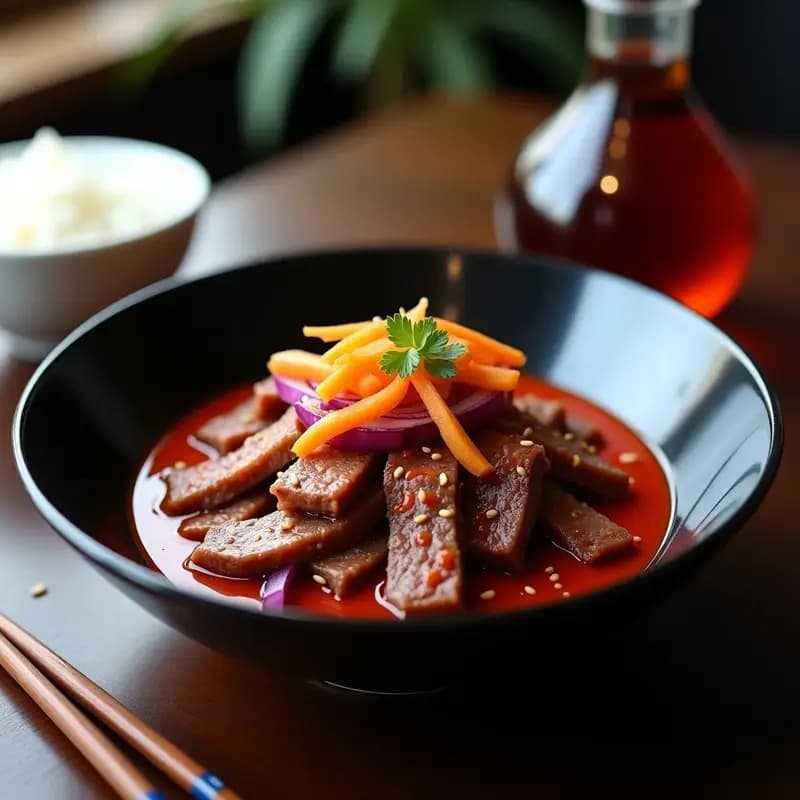 Bulgogi de Ternera con Salsa Gochujang: Receta Coreana en 20 Minutos y Alta en Proteína