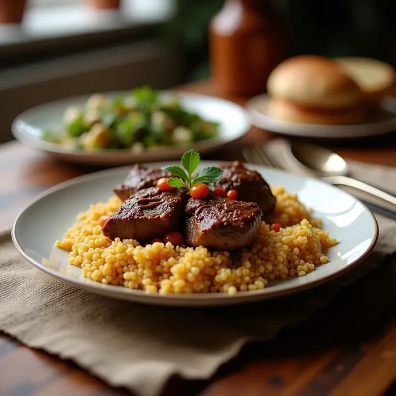 Bulgur con Cordero y Especias Persas: Receta Iraní en Olla Rápida y Alta en Proteínas