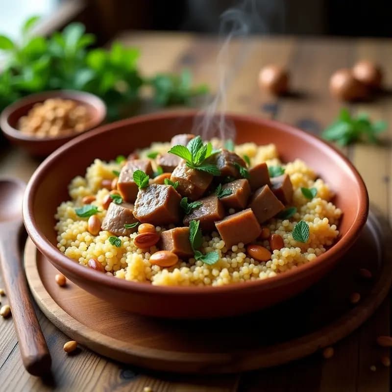 Bulgur con Cordero y Piñones: Receta Armenio-Turca Tradicional y Reconfortante