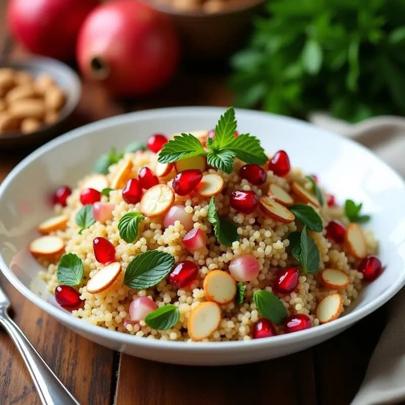Bulgur con Granadas y Almendras: Ensalada Turca de Toque Dulce y Ácido