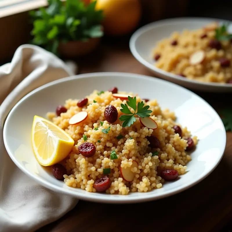 Bulgur Pilaf con Almendras y Pasas: Receta Turca Vegana y Alta en Energía en 20 Minutos