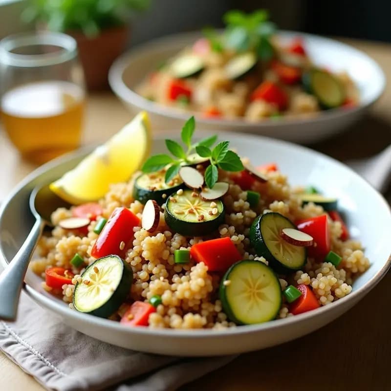 Bulgur Salteado con Verduras y Limón: Receta Libanesa Vegana y Sin Gluten