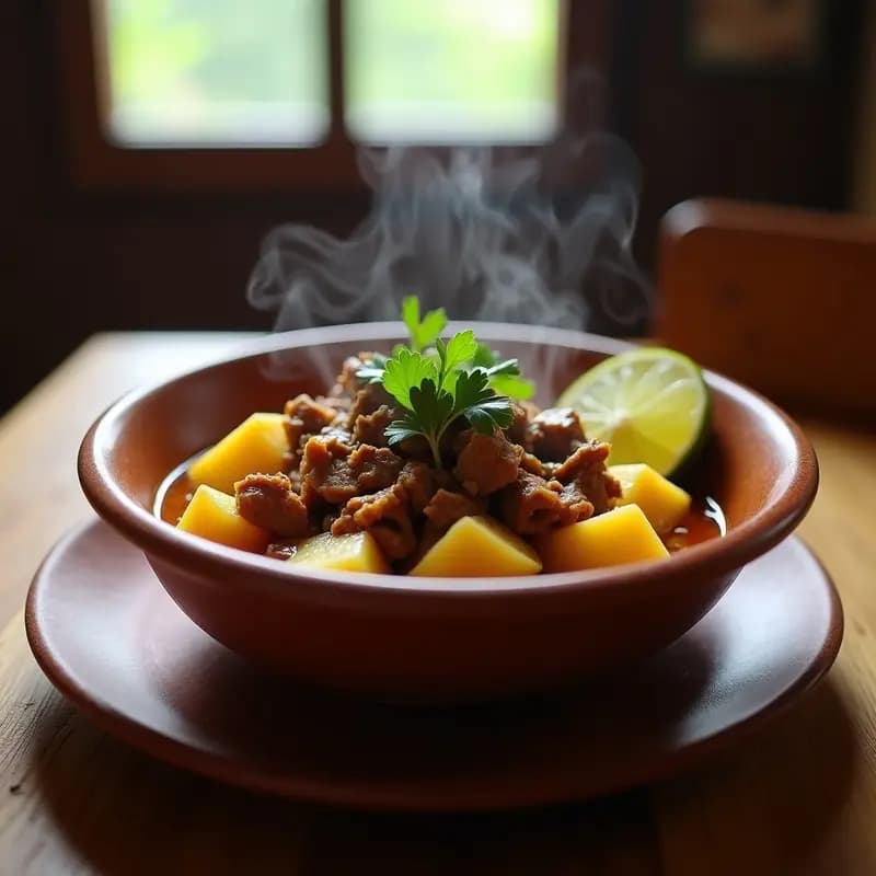 Buli Buli de Yuca con Carnitas de Res: Receta Colombiana Tradicional en Sartén