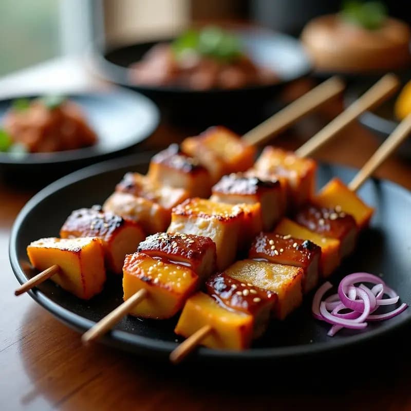 Bulmansu Coreano con Januce y Carnes Variadas: Brochetas Tradicionales a la Parrilla