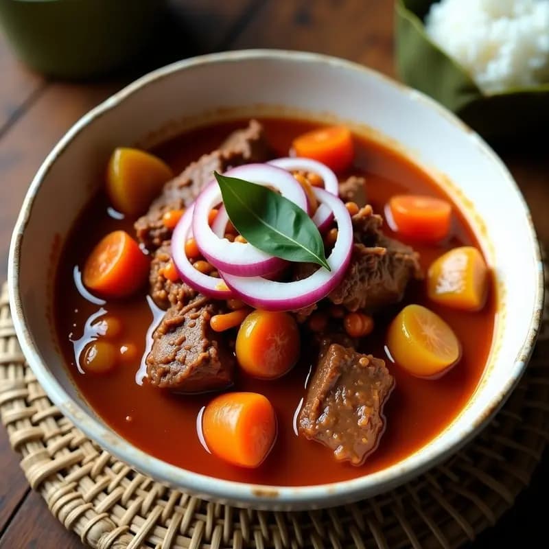Bulyesa Filipina con Carne de Res y Salsa de Tomate Dulce: Receta en Olla Lenta