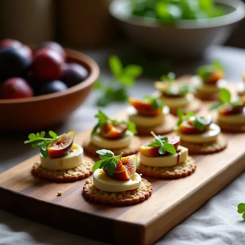 Bumberries de Queso de Cabra y Higo: Canapés Británicos Sin Horno con Toque Dulce