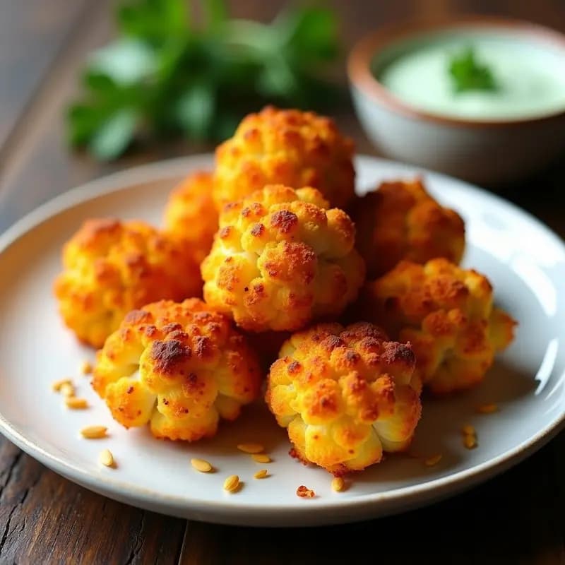 Bummies de Coliflor con Especias Tikka Masala: Snack Indio Keto en Airfryer