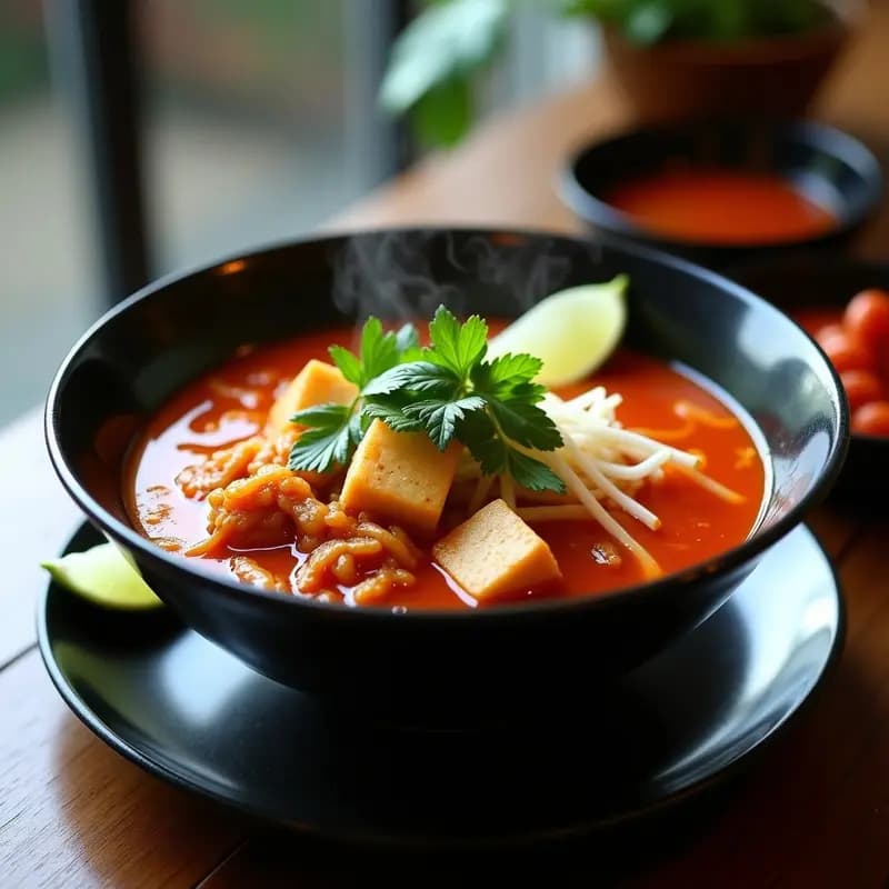 Bun Bo Hue Estilo Vegano con Jackfruit: Receta Vietnamita Picante y Reconfortante