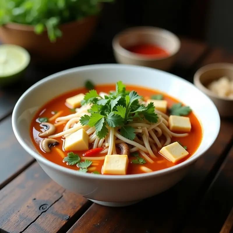 Bun Bo Hue Estilo Vietita con Fideos de Arroz y Lemongrass: Receta Vegana y Sin Gluten