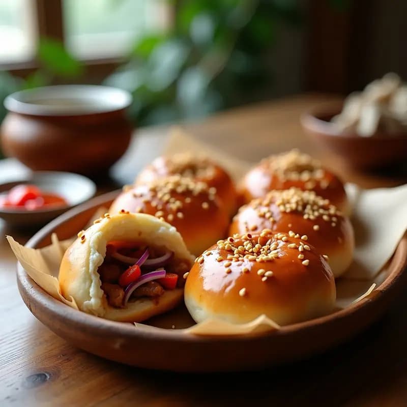 Bun de Cerdo Agridulce con Salsa Hoisin: Receta China Tradicional en Airfryer
