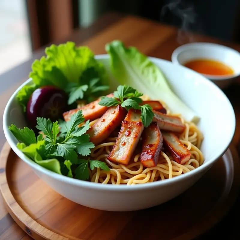 Bun Cha de Cerdo y Hierbas Vietnitnamitas: Receta en Sartén Rápida y Umami