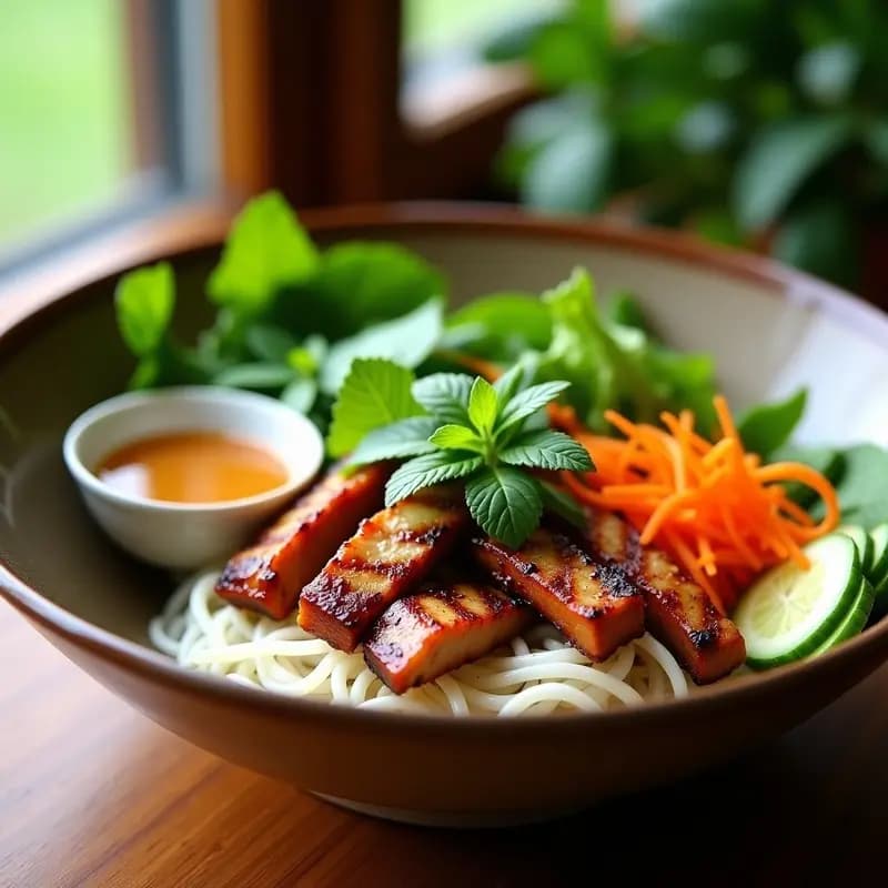 Bun Cha Vietnamita con Carne de Cerdo Marinada: Receta en Grill y Baja en Calorías