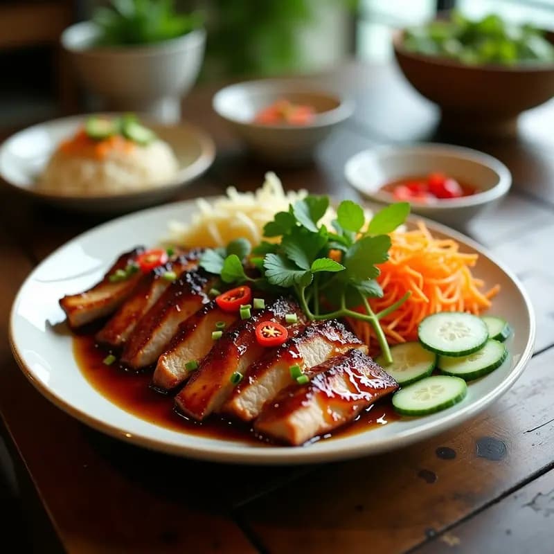 Bun Cha Vietnamita de Cerdo Marinado en Nuoc Mam: Receta en Grill para Fines de Semana