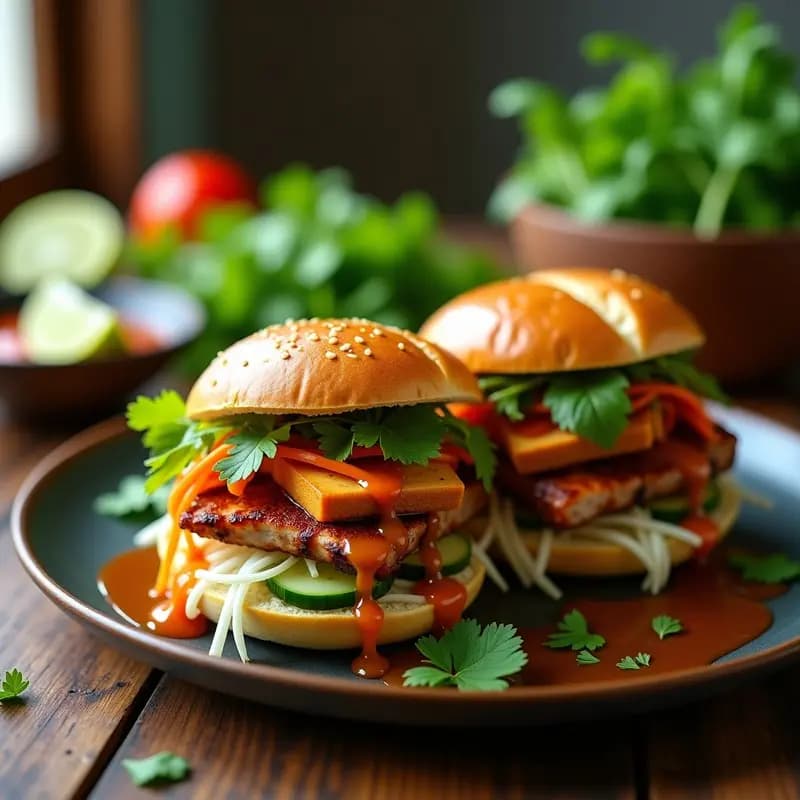 Bun Cha de Cerdo y Tofu: Receta Vietnamita en Sándwich con Pan Baguette