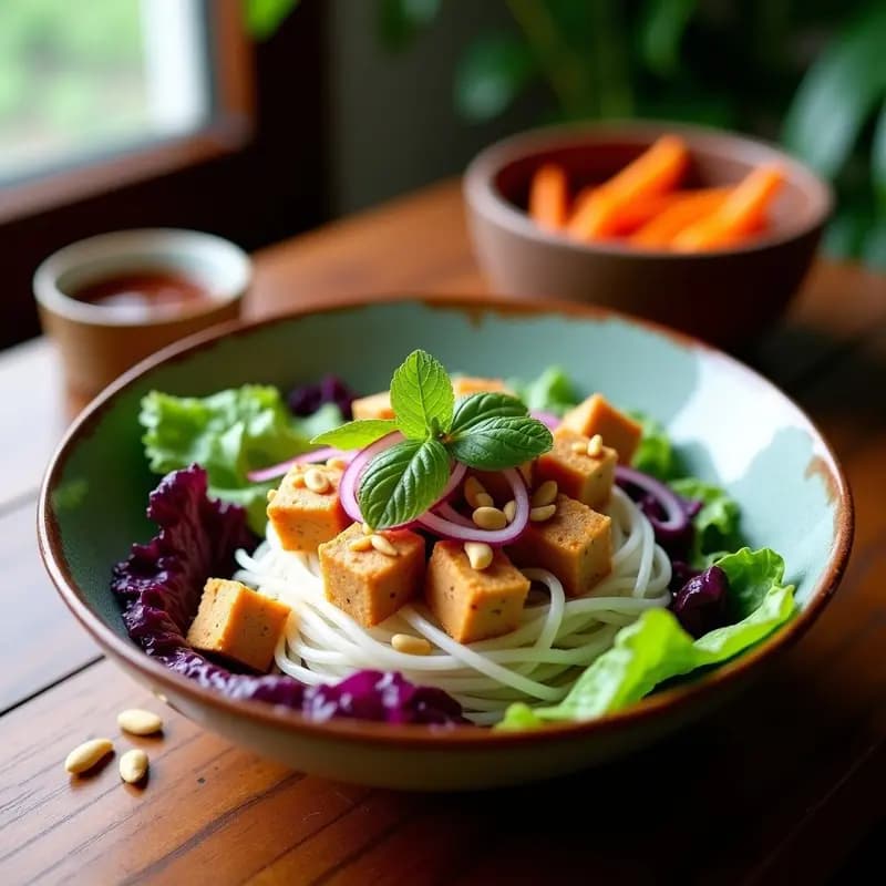 Bún Chả con Cerdo Vegano: Receta Vietnamita Sin Carne y Alta en Sabor