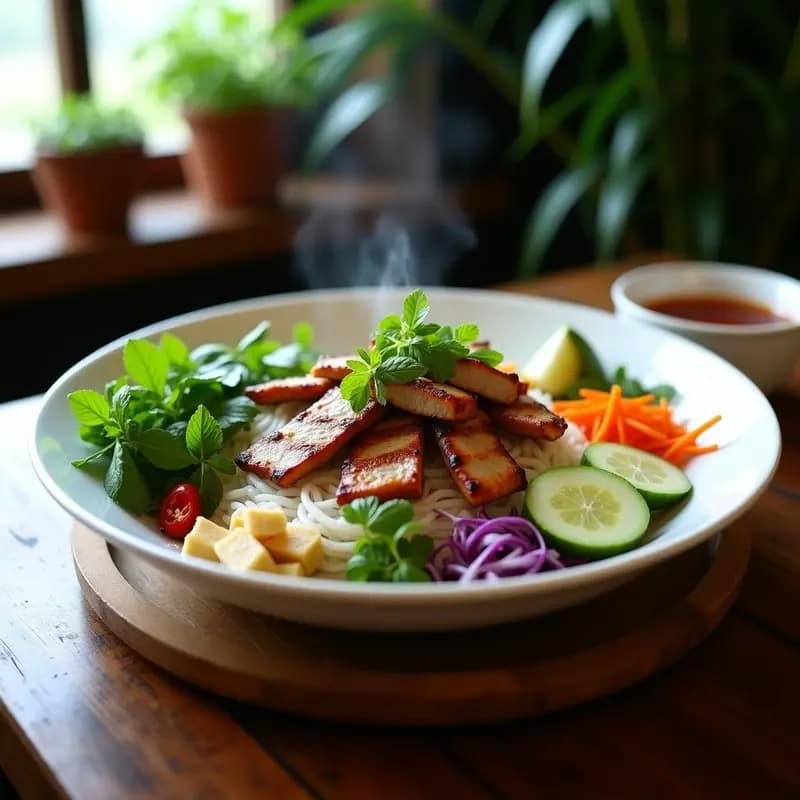 Bun Cha Hanoi con Cerdo a la Parrilla y Hierbas: Receta Vietnamita Auténtica