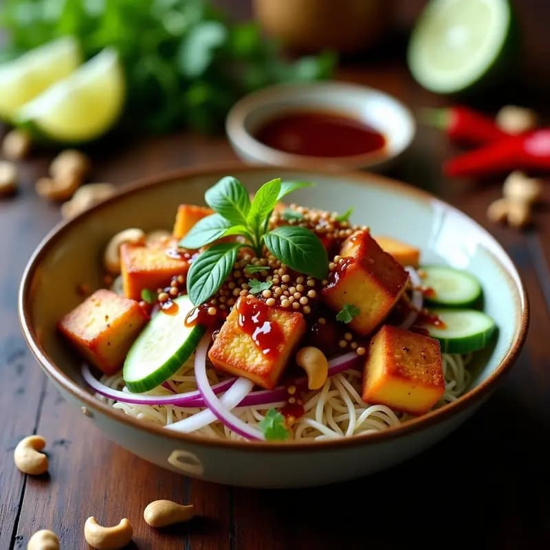 Bun Cha de Tofu Ahumado y Nuez de Caju: Receta Vegana Vietcong en Airfryer