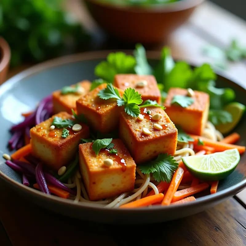 Bun Cha Vietnamita con Tofu Marinado: Receta en Airfryer con Sabor Auténtico y Umami