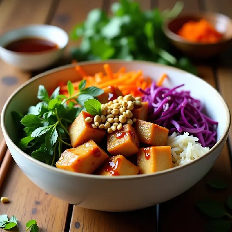 Bun Chả Vegano de Jackfruit: Receta Vietnamita con Salsa de Nuoc Mam sin Pescado