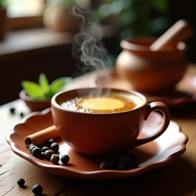 B Buna de Café Etíope con Especias y Mantequilla Clarificada: Bebida Tradicional Energética