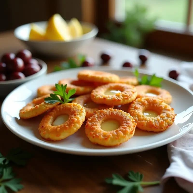 Bunas de Aceituna y Queso Halloumi: Aperitivo Albanés Salado en Airfryer