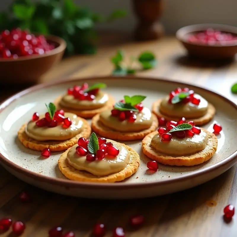 Bunas de Berenjena y Tahini: Entrante Armenio Vegano con Granadas