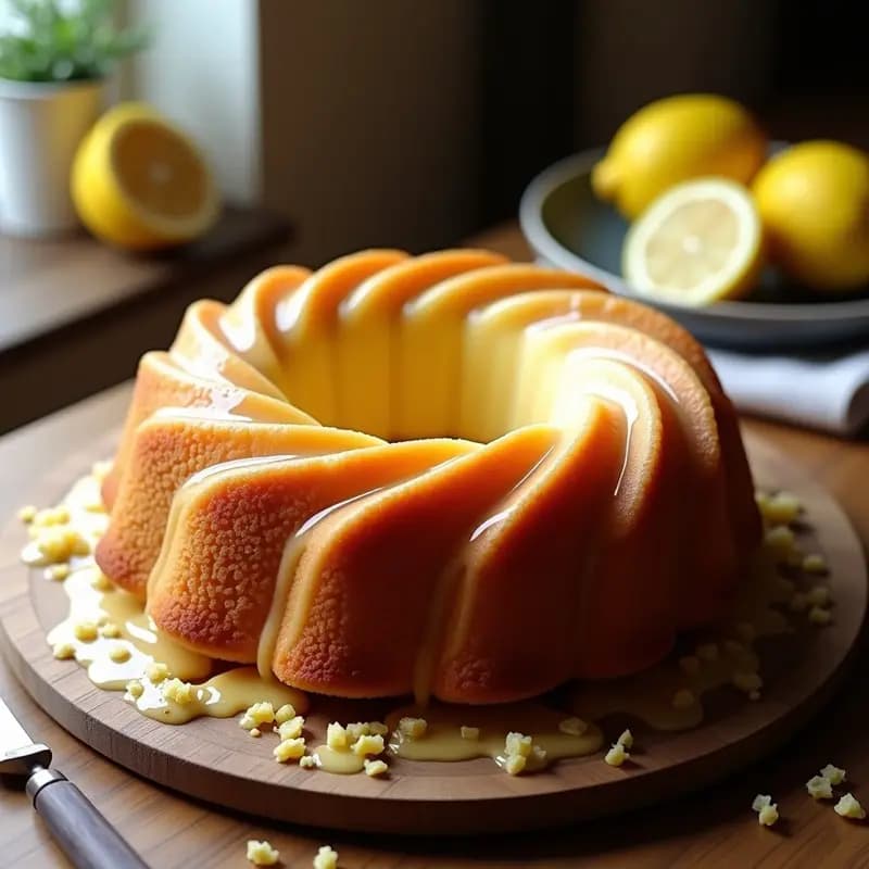 Bundt Cake de Limón y Amapola: Postre Alemán Esponjoso en Thermomix