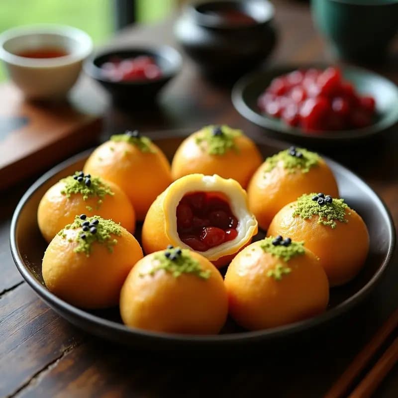Bungeoppang Coreano de Frijoles Rojos y Matcha: Postre Callejero Vegano en Molde para Takoyaki