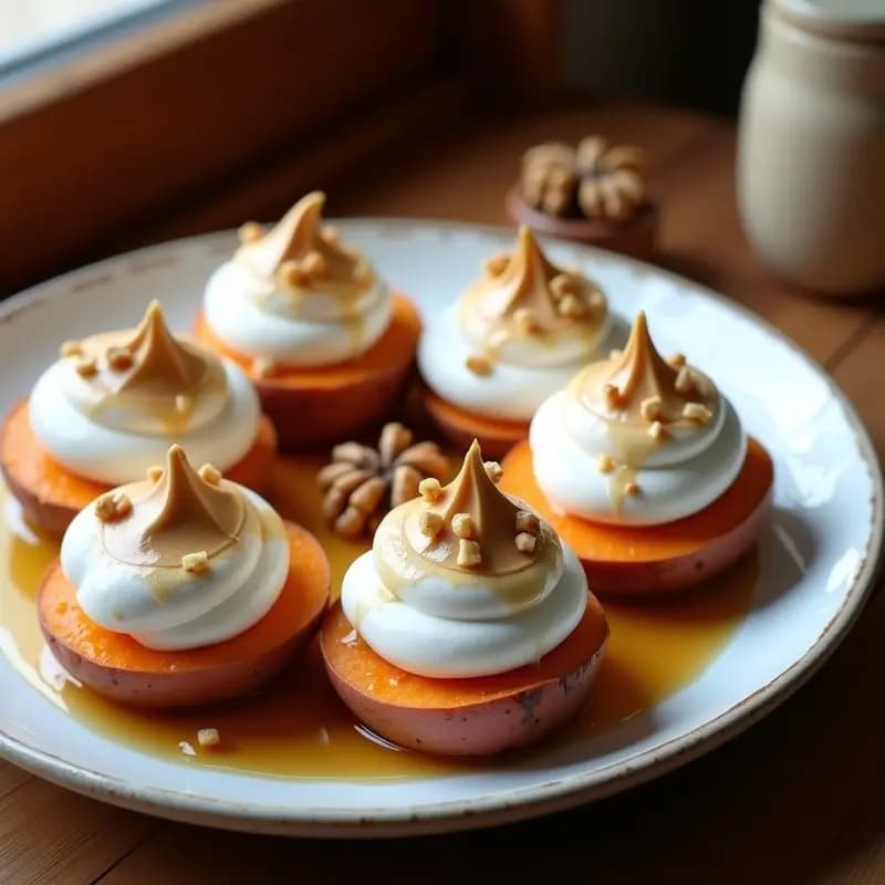 Buniato al Horno con Merengue Francés y Nueces: Postre Canario Tradicional y Crujiente