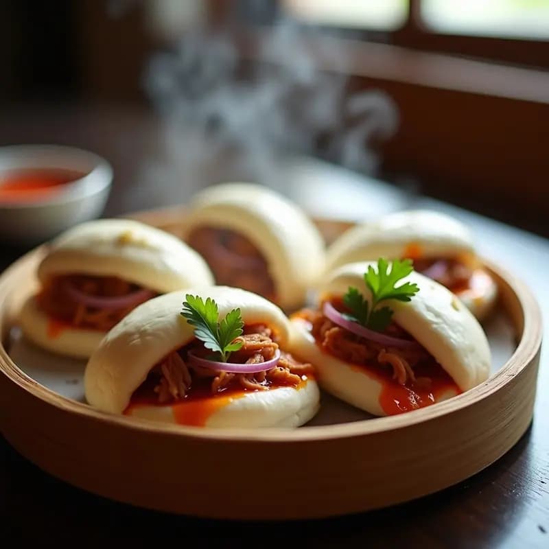 Buns de Cerdo y Mojo Picón: Receta China-Canaria en Bollos al Vapor
